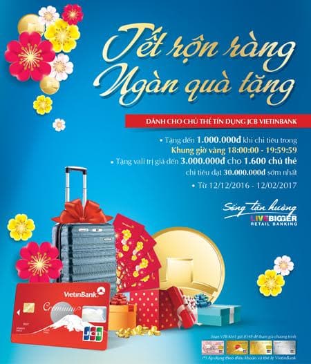 “Giờ vàng” cho chủ thẻ tín dụng JCB VietinBank