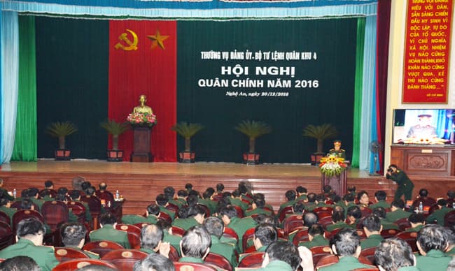 Quân khu 4 tổ chức hội nghị quân chính năm 2016