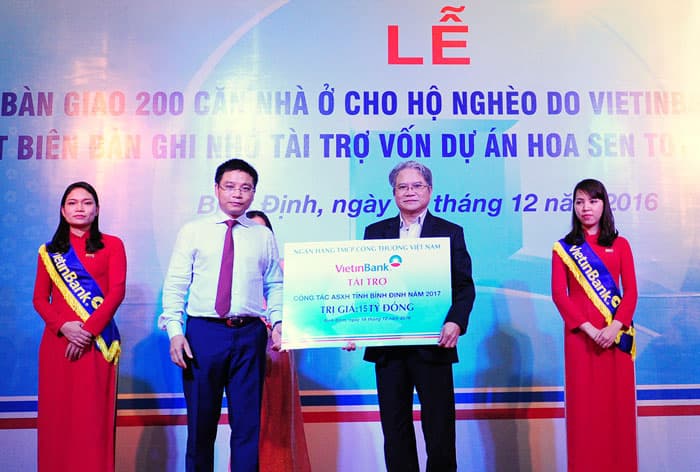 VietinBank tài trợ 25 tỷ đồng cho tỉnh Bình Định thực hiện công tác an sinh xã hội