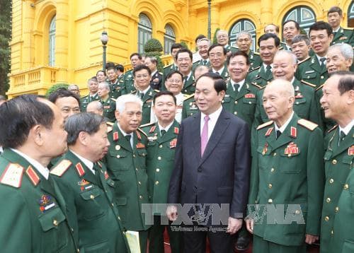 Chủ tịch nước Trần Đại Quang gặp mặt các thế hệ cán bộ Cục Tác chiến