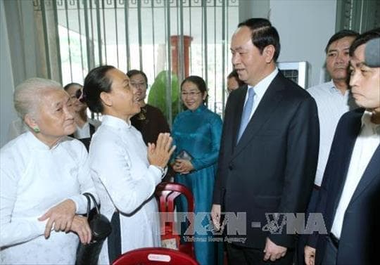 Chủ tịch nước thăm Giáo xứ Chính tòa, Tổng Giáo phận TP Hồ Chí Minh