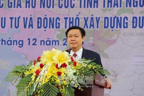 Phó thủ tướng Chính phủ Vương Đình Huệ dự lễ công bố quy hoạch và khởi công 2 dự án trọng điểm tại Thái Nguyên