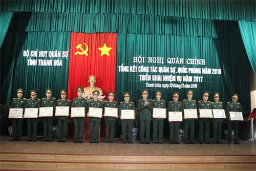 Bộ CHQS tỉnh Thanh Hóa tổ chức Hội nghị quân chính năm 2016