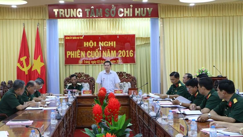 Đảng ủy Quân sự tỉnh Sóc Trăng tổ chức hội nghị phiên cuối năm