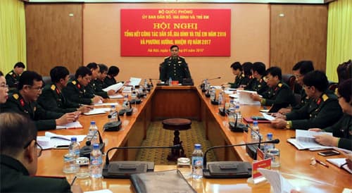 Bộ Quốc phòng triển khai công tác dân số, gia đình và trẻ em năm 2017