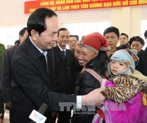 Chủ tịch nước Trần Đại Quang: Chăm lo Tết cho các đối tượng chính sách, hộ nghèo, bảo đảm “nhà nhà đều có Tết”