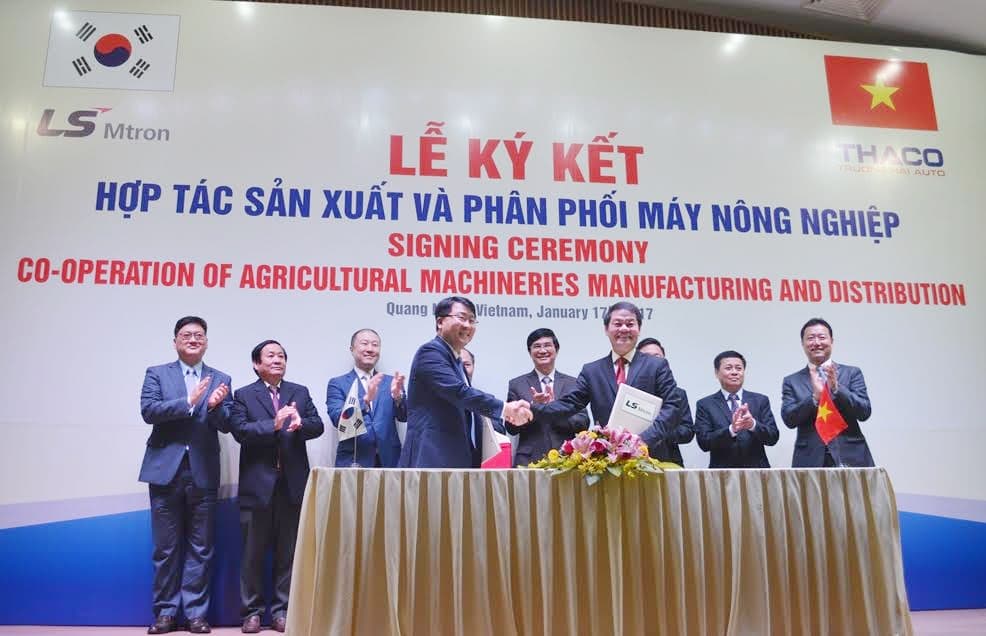 Thaco và Tập đoàn LS Mtron Hàn Quốc hợp tác sản xuất, phân phối máy nông nghiệp