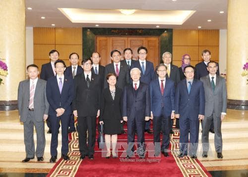 Tổng Bí thư Nguyễn Phú Trọng tiếp Trưởng cơ quan đại diện Ngoại giao các nước ASEAN
