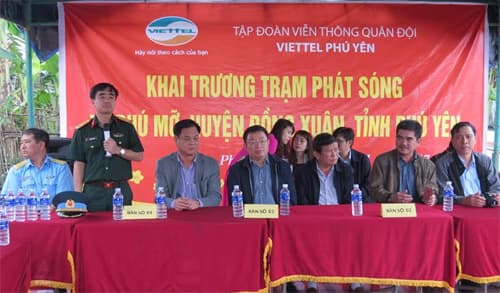 Khai trương Trạm phát sóng di động Viettel ở huyện miền núi