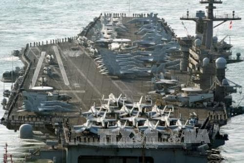 Tàu sân bay Carl Vinson tham gia tập trận hải quân chung Hàn – Mỹ