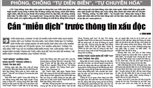 Tăng sức đề kháng, tạo phong trào hành động cách mạng mới