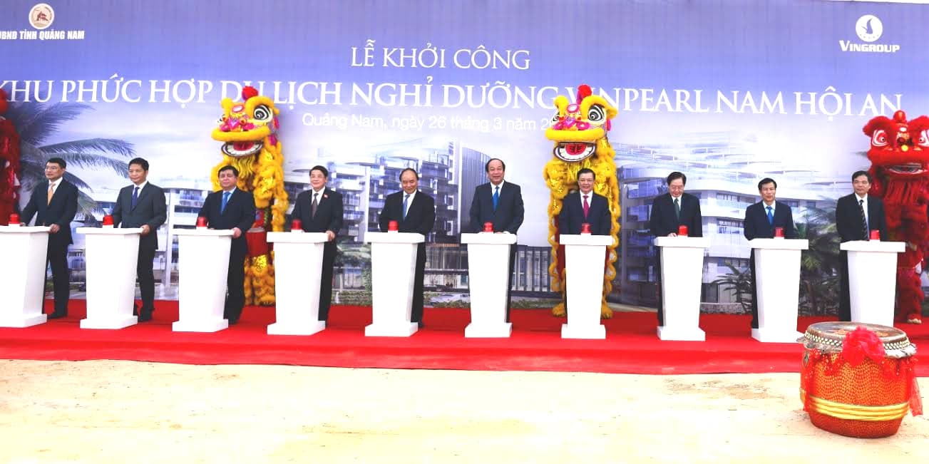 Thủ tướng Nguyễn Xuân Phúc dự lễ khởi công khu phức hợp Vinpearl Nam Hội An