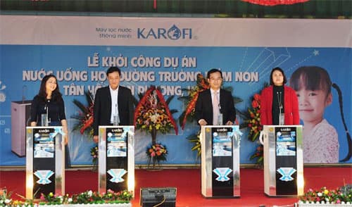 Khởi công dự án “Nước uống học đường” tại trường mầm non Tân Hội