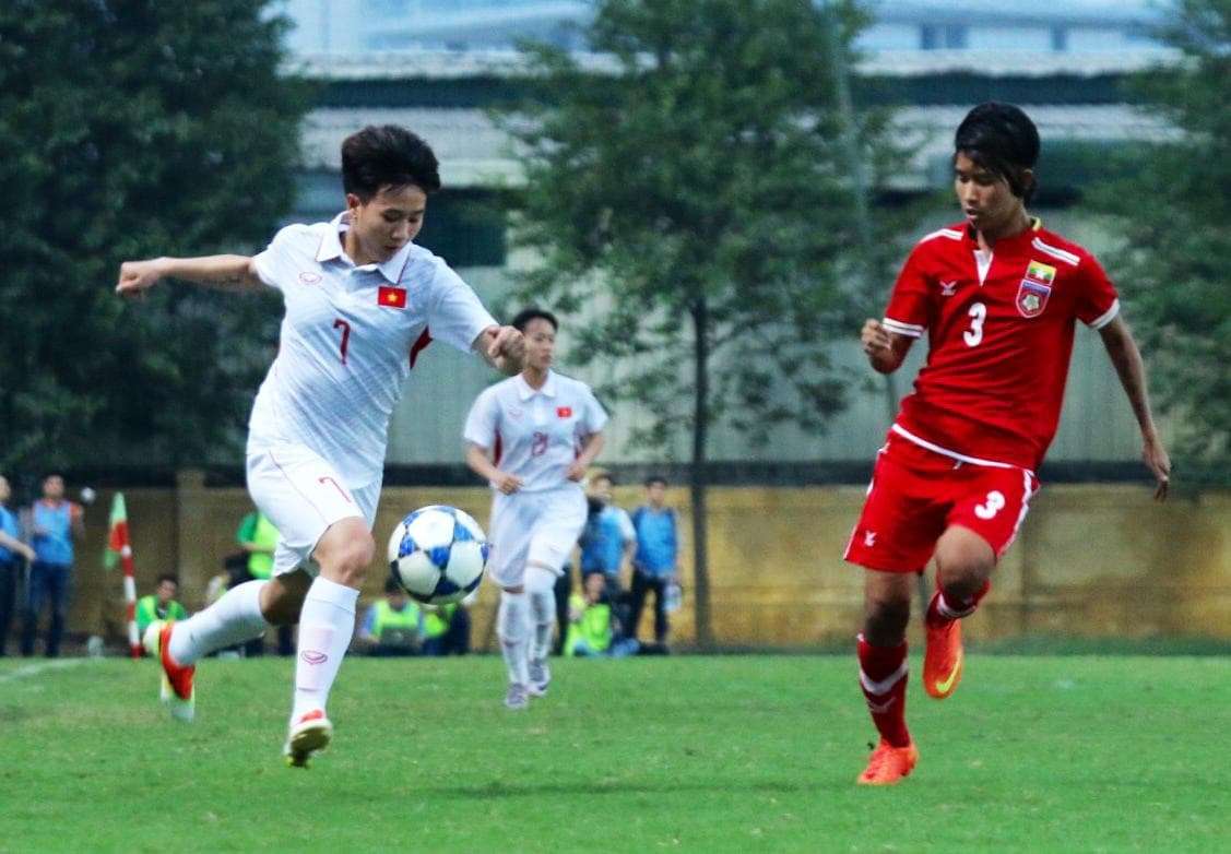 Thắng Mi-an-ma 2-0, Việt Nam vào VCK Giải Bóng đá nữ châu Á 2018