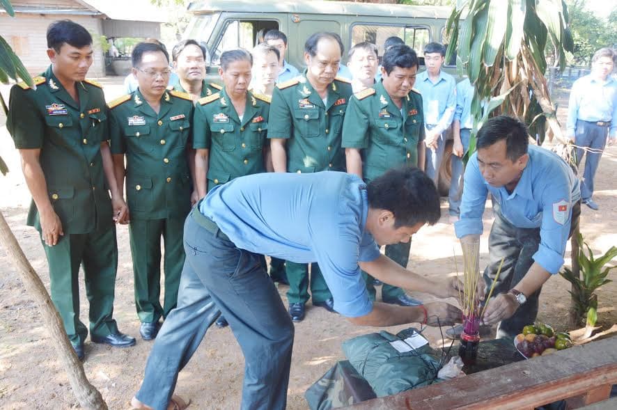 Đội K71 tỉnh Tây Ninh tìm được 64 hài cốt liệt sĩ trên đất bạn Cam-pu-chia