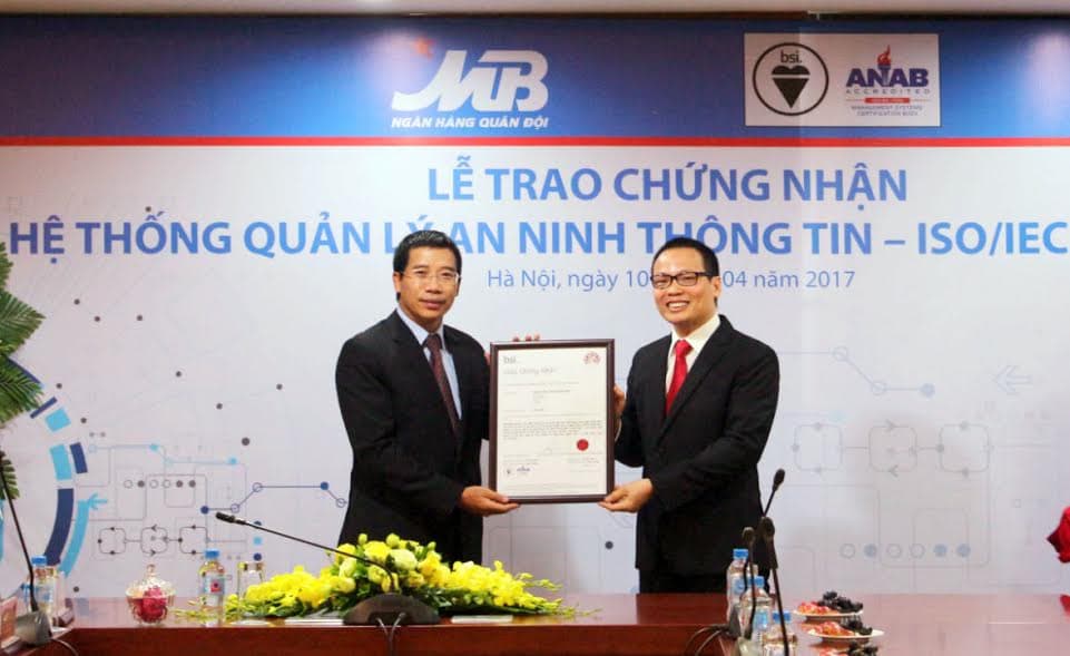 MB nhận chứng chỉ ISO/IEC 27001:2013