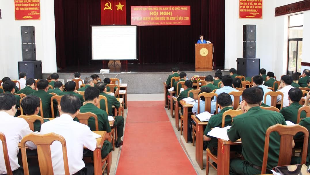 Ban chỉ đạo Tổng điều tra Kinh tế Bộ Quốc phòng tập huấn nghiệp vụ năm 2017
