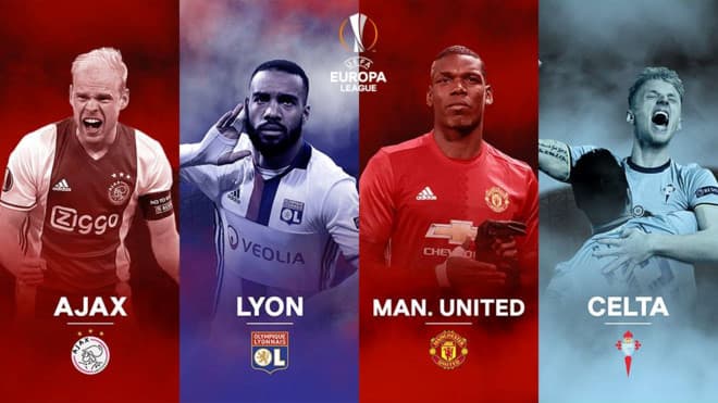 Bán kết Europa League: M.U chạm trán Celta Vigo, Lyon đọ sức với Ajax