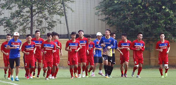 U22 Việt Nam chuẩn bị cho trận gặp U20 Argentina