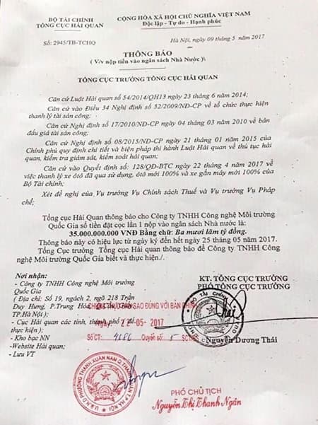 Cảnh báo hành vi giả mạo công văn Tổng cục Hải quan