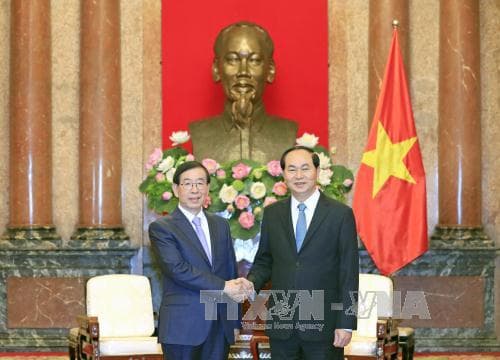 Chủ tịch nước Trần Đại Quang tiếp Đặc phái viên của Tổng thống Hàn Quốc