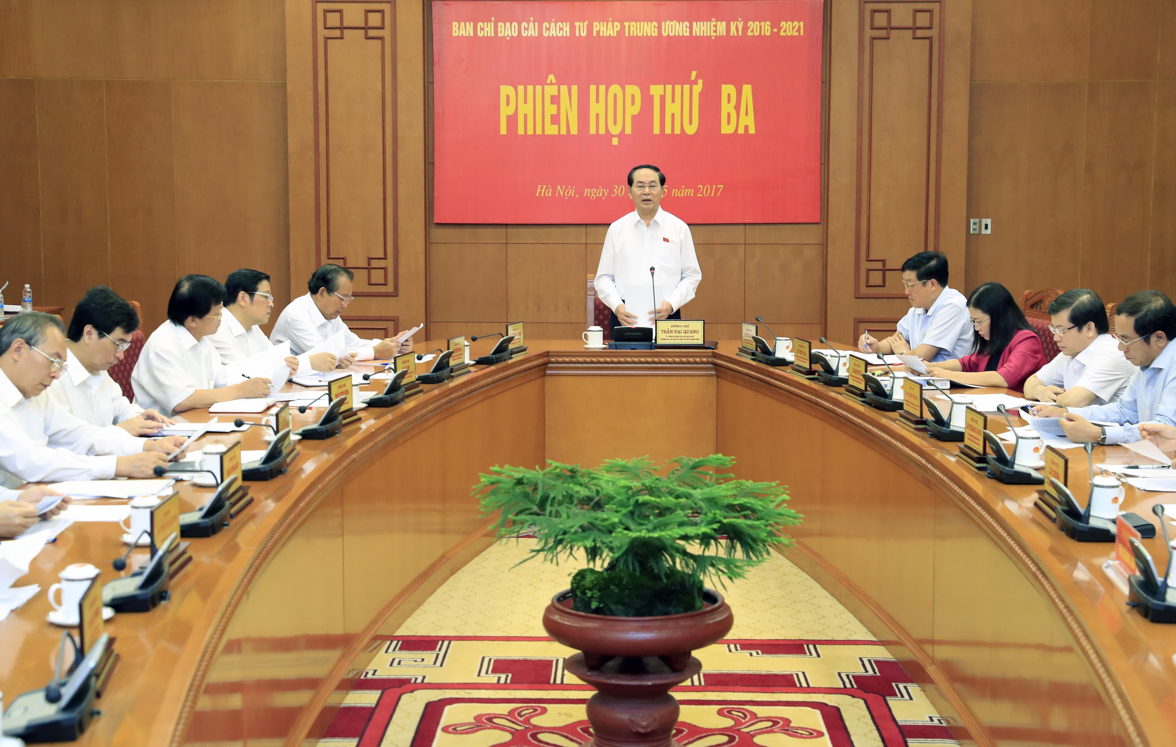 Ban Chỉ đạo Cải cách tư pháp Trung ương họp phiên thứ ba