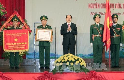 Chủ tịch nước trao danh hiệu Anh hùng LLVT nhân dân tặng Bộ đội Biên phòng thành phố Hải Phòng