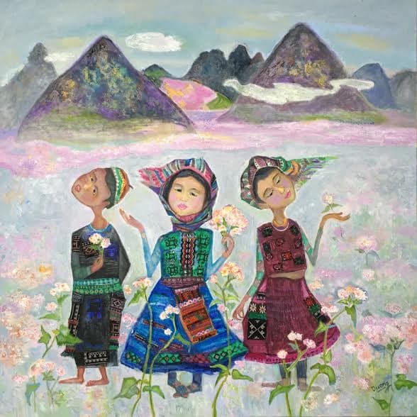 Triển lãm mỹ thuật “Sắc hoa Bắc Trung Nam”
