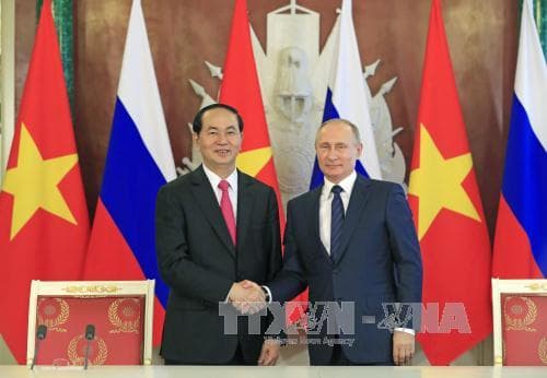 Chủ tịch nước Trần Đại Quang hội đàm với Tổng thống Liên bang Nga V.Pu-tin