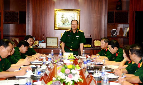 Thượng tướng Bế Xuân Trường thăm và làm việc tại Tổng công ty Sông Thu và Nhà máy A32