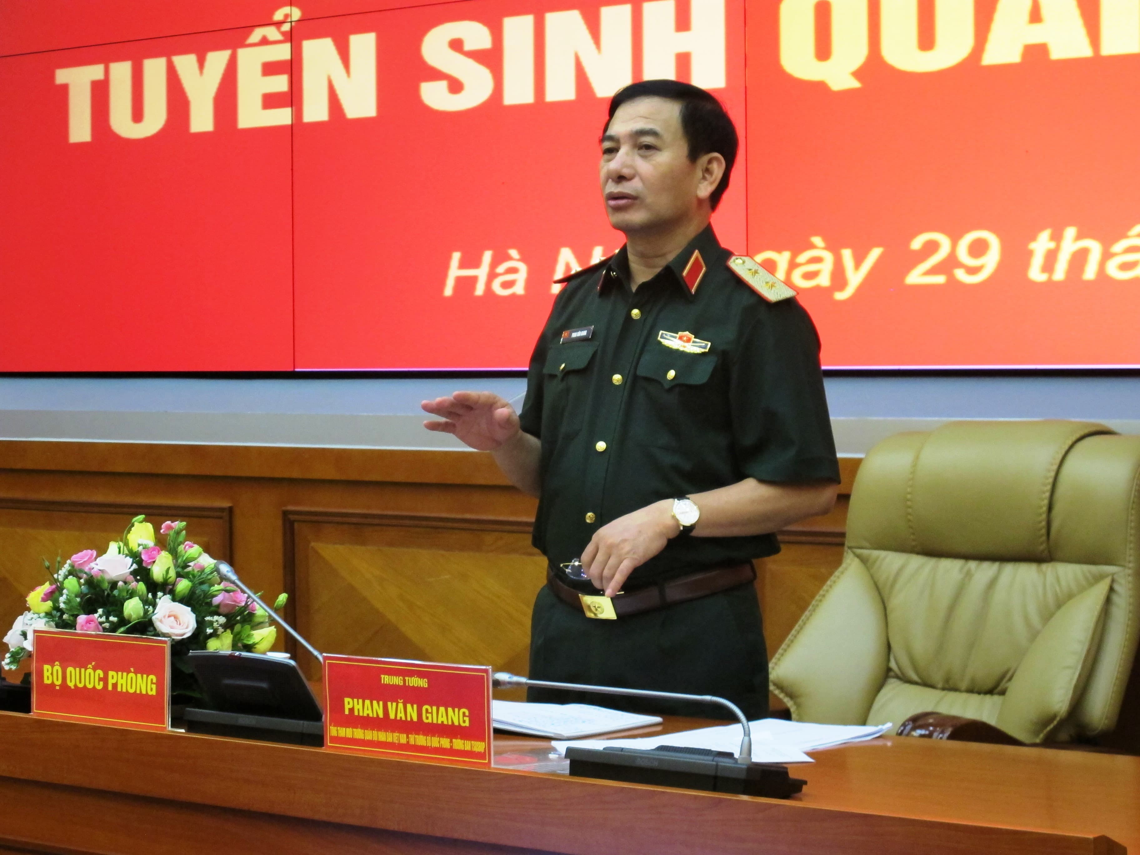 Xét duyệt điểm chuẩn tuyển sinh quân sự năm 2017