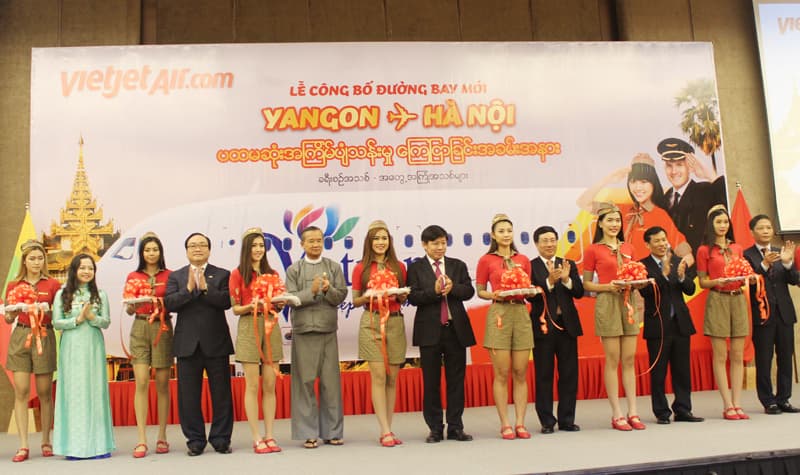 Vietjet công bố mở đường bay Hà Nội - Yangon
