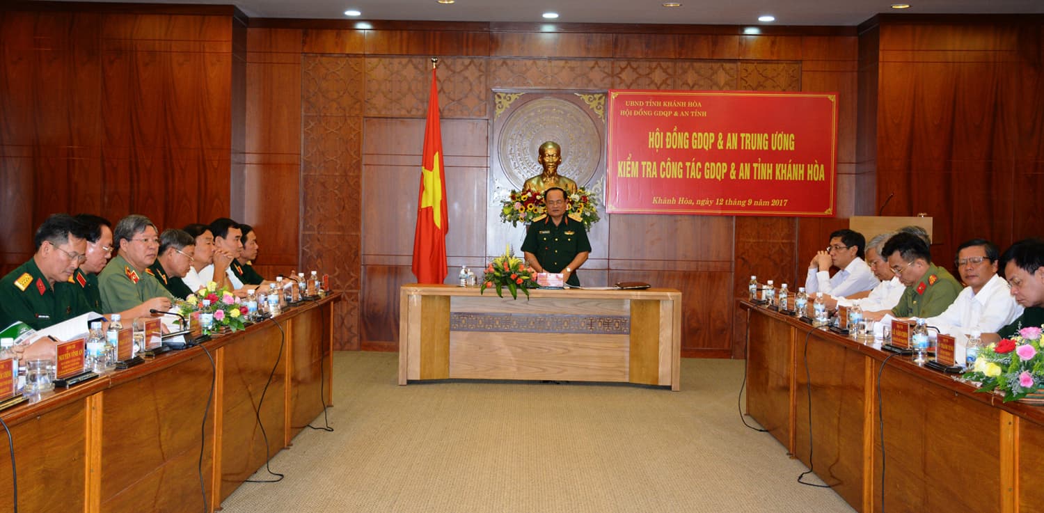 Hội đồng Giáo dục Quốc phòng và an ninh Trung ương kiểm tra tại Khánh Hòa