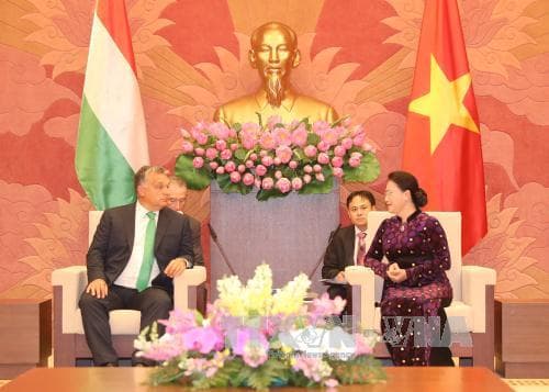 Chủ tịch Quốc hội Nguyễn Thị Kim Ngân tiếp Thủ tướng Hungary