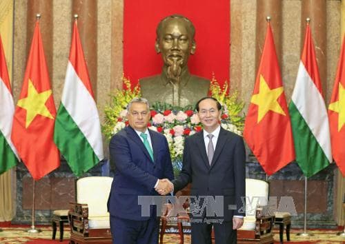 Chủ tịch nước Trần Đại Quang tiếp Thủ tướng Hungary