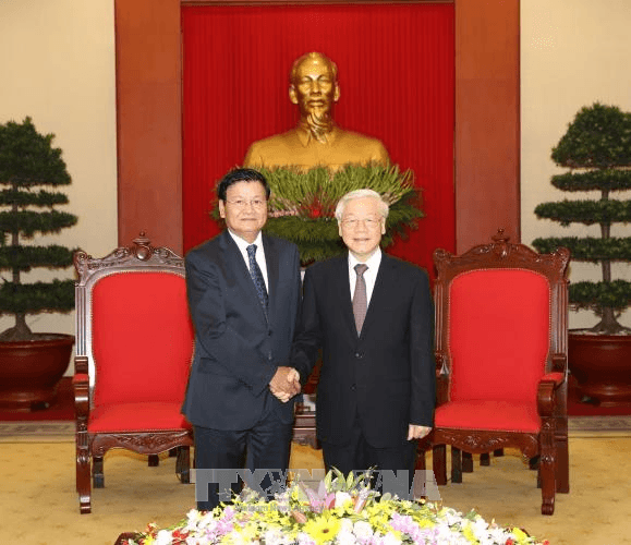 Tổng Bí thư Nguyễn Phú Trọng tiếp Thủ tướng Lào Thongloun Sisoulith