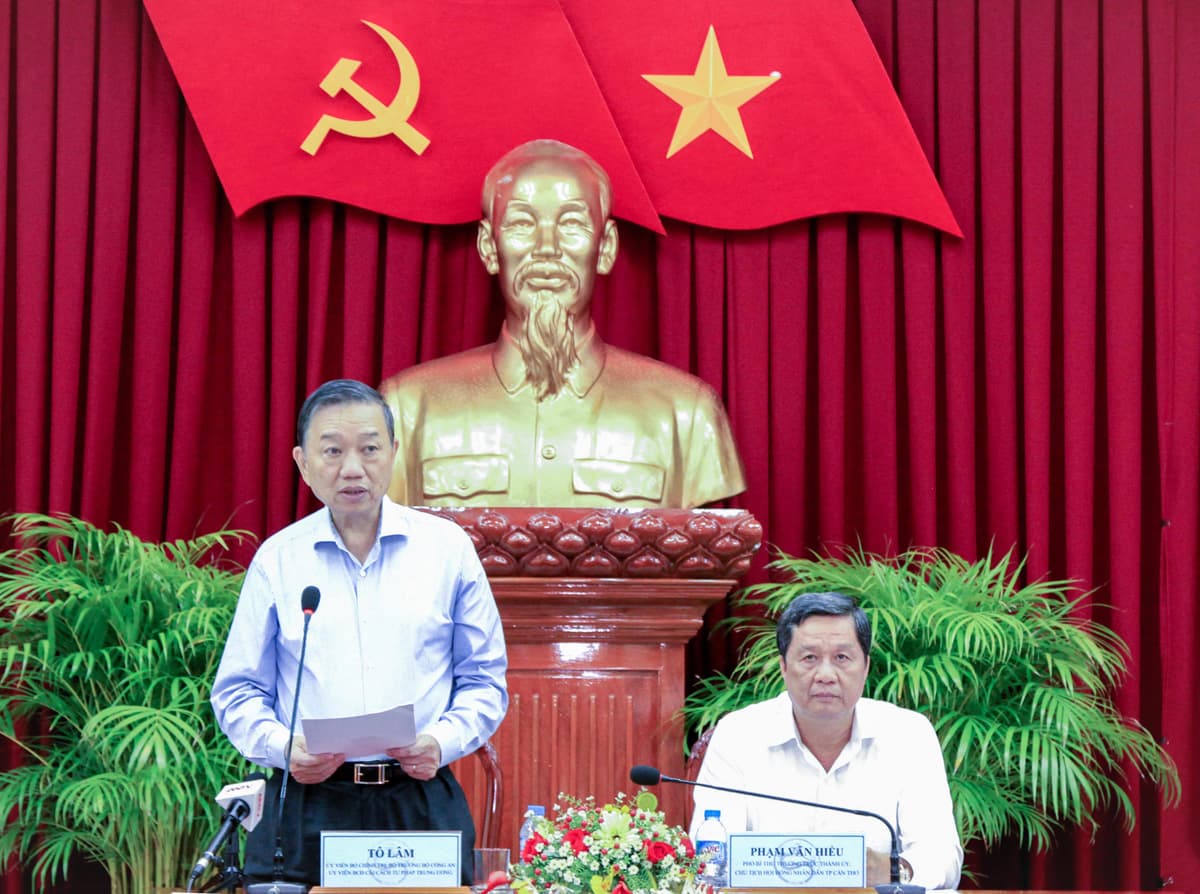 Thượng tướng Tô Lâm làm việc với Ban chỉ đạo Cải cách tư pháp TP Cần Thơ