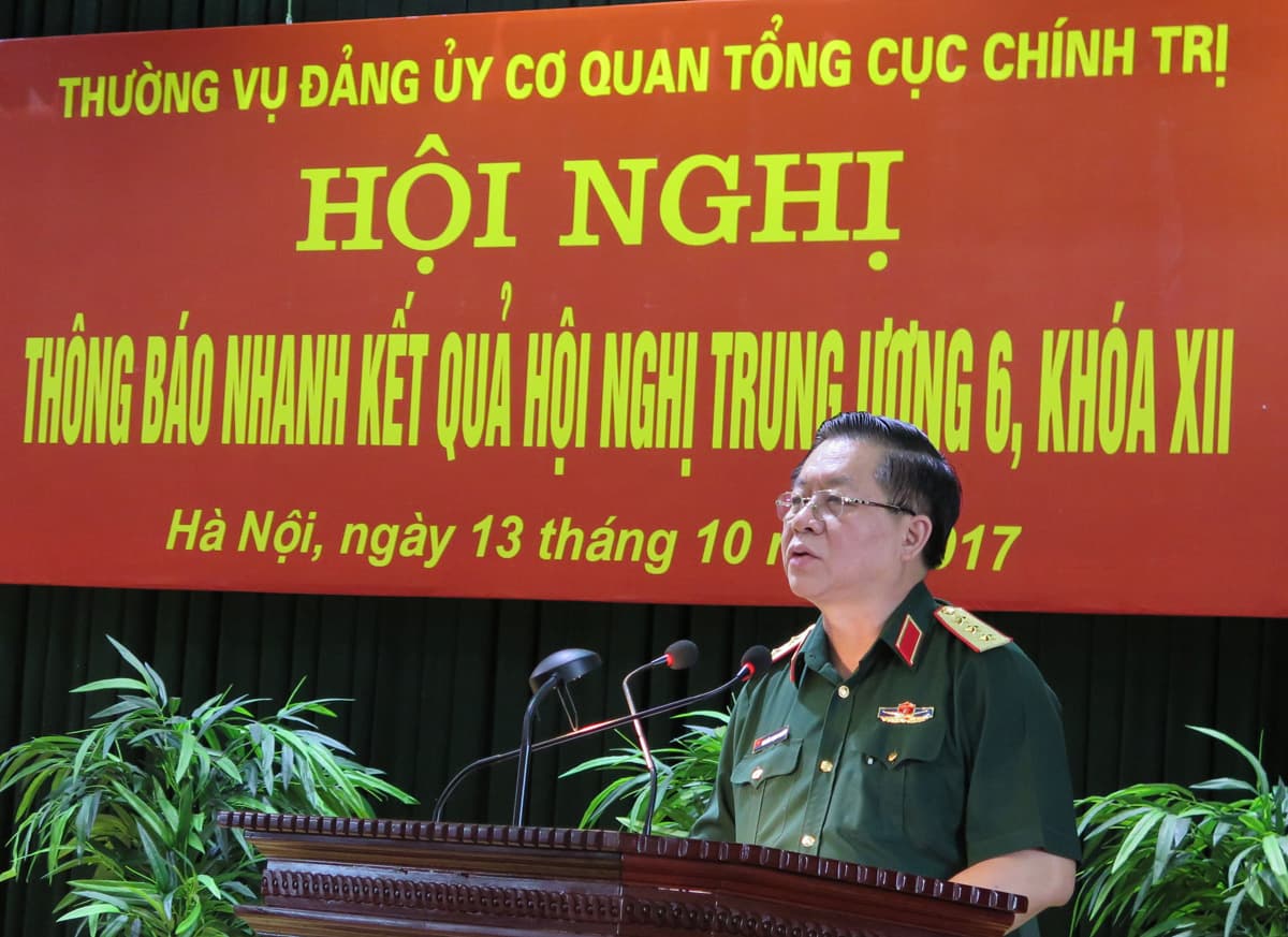 Tổng cục Chính trị: Thông báo nhanh kết quả Hội nghị Trung ương 6, khóa XII