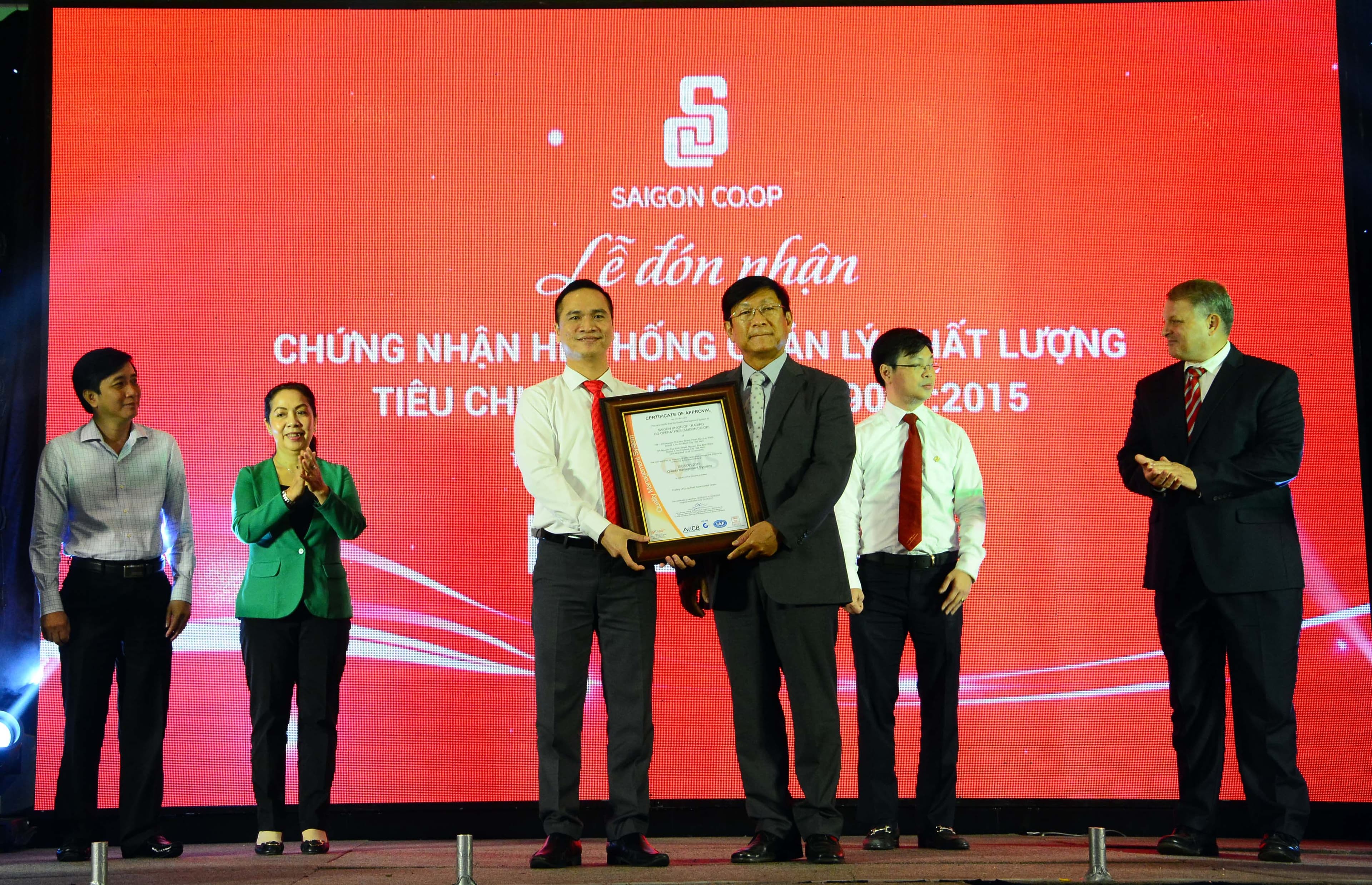 Saigon Co.op đạt chứng nhận hệ thống quản lý chất lượng tiêu chuẩn quốc tế ISO 9001:2015