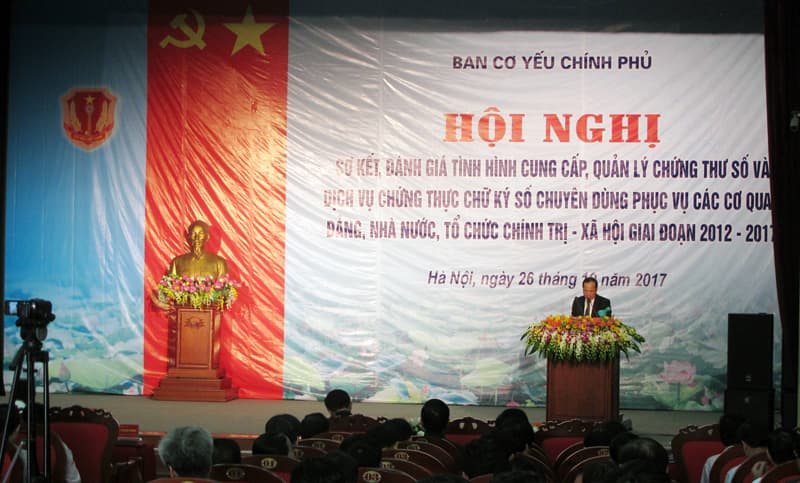 Sơ kết đánh giá tình hình cung cấp, quản lý chứng thư số và dịch vụ chứng thực chữ ký số chuyên dùng