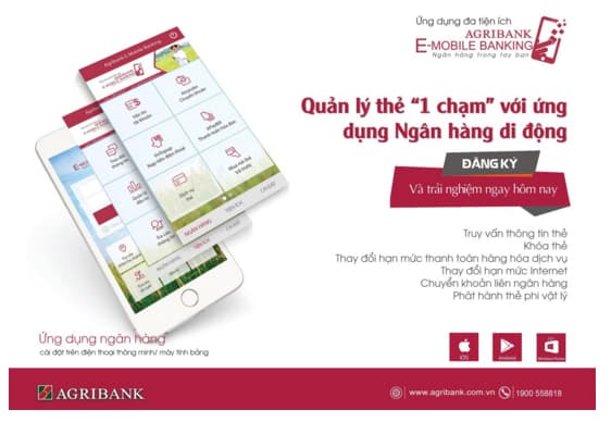 Quản lý thẻ “1 chạm” với ứng dụng ngân hàng di động Agribank E-Mobile Banking