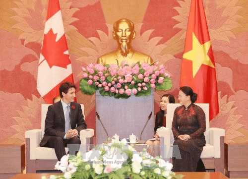 Chủ tịch Quốc hội Nguyễn Thị Kim Ngân tiếp Thủ tướng Canada
