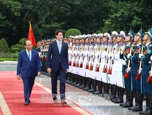 Lãnh đạo nước ta đón, tiếp, hội đàm với Thủ tướng Canada