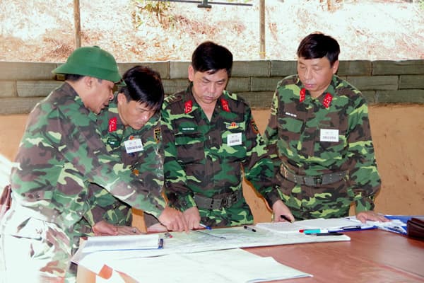 Sư đoàn 968, Quân khu 4 diễn tập Chỉ huy cơ quan một bên ba cấp ngoài thực địa