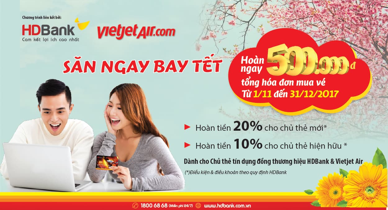 Mở thẻ visa – Giảm ngay giá vé