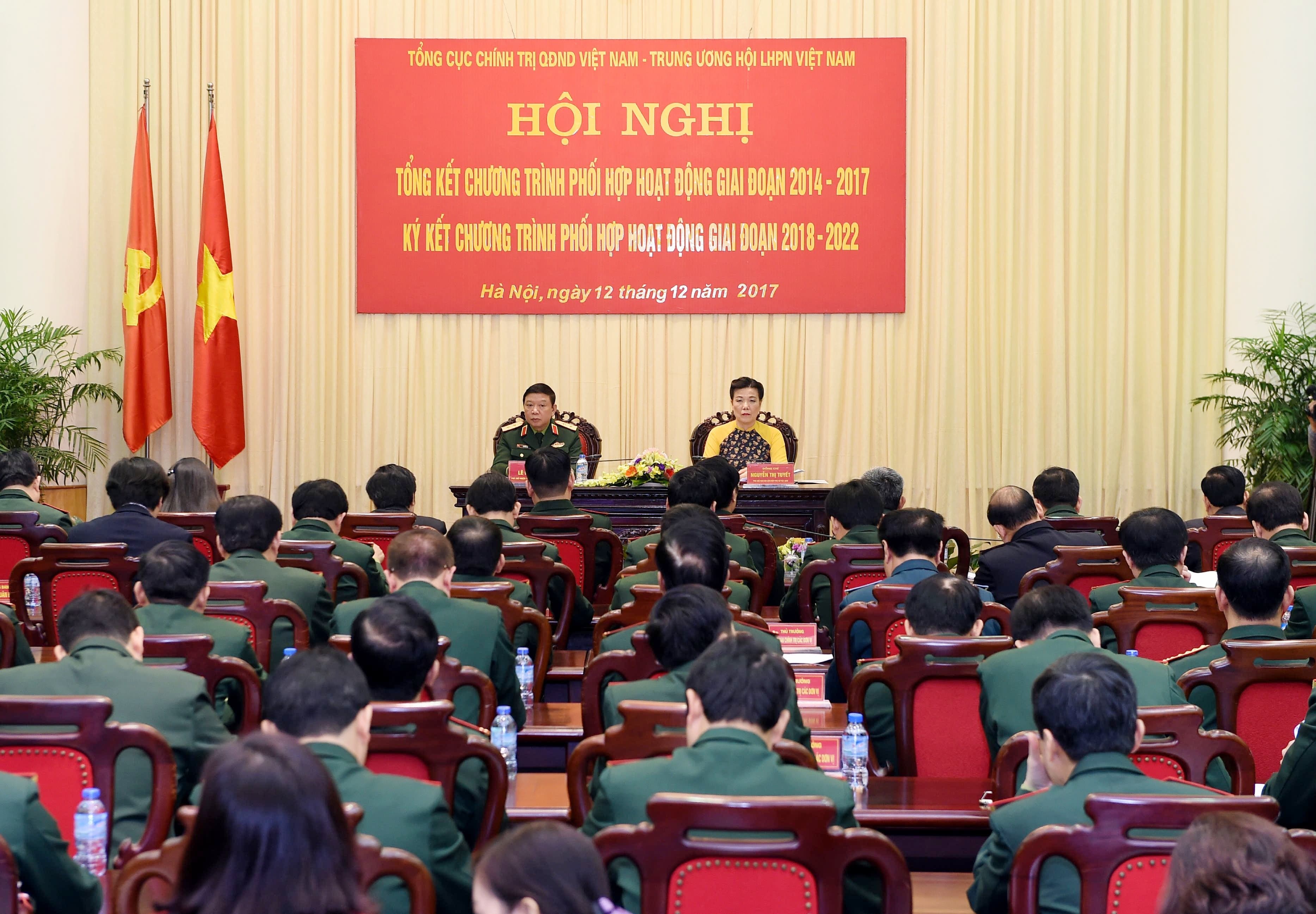 Tổng cục Chính trị và Trung ương Hội Liên hiệp Phụ nữ Việt Nam ký kết chương trình phối hợp hoạt động