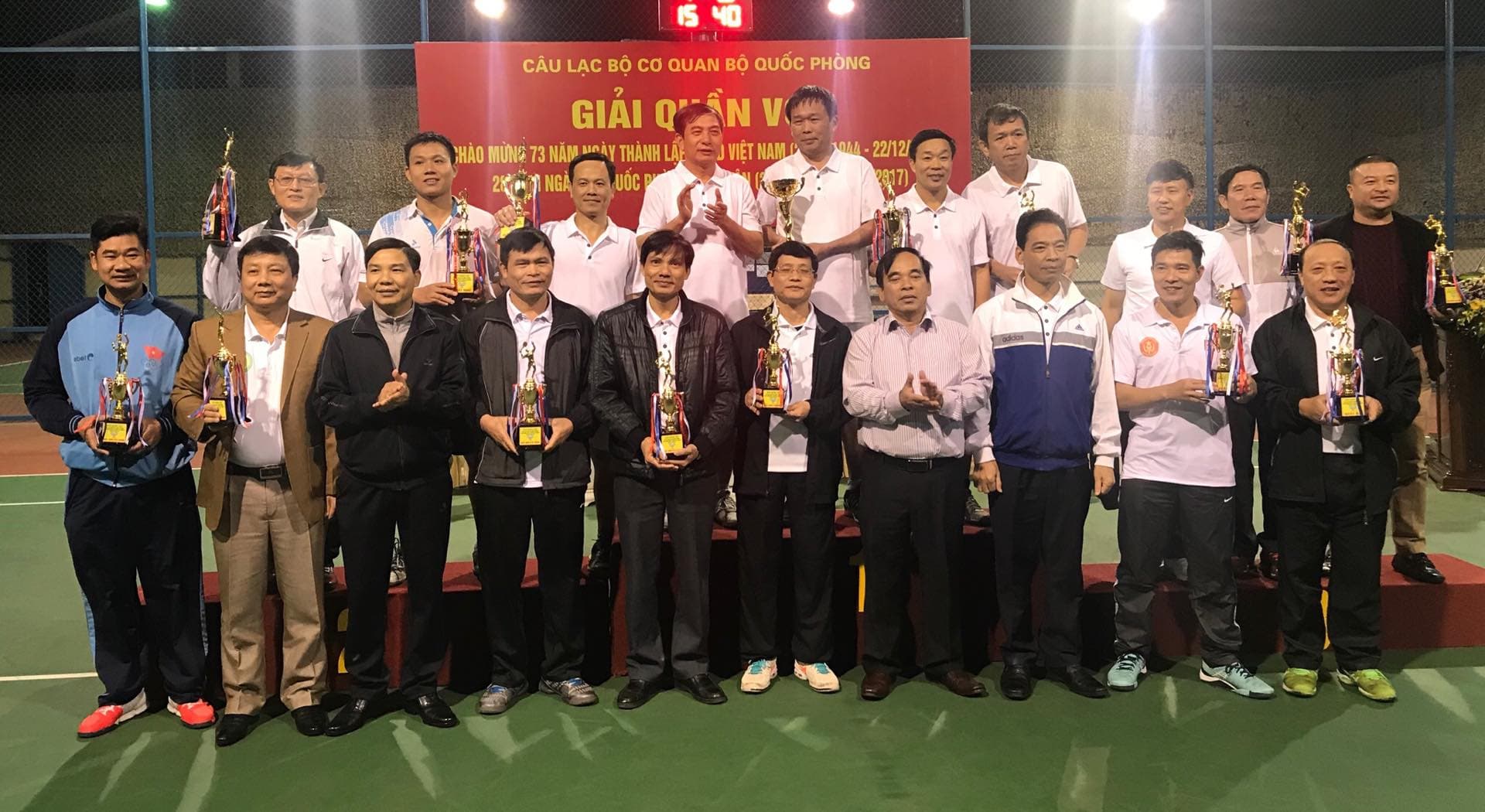 Kết thúc Giải quần vợt câu lạc bộ Cơ quan Bộ Quốc phòng năm 2017