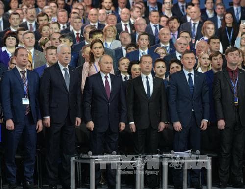 Đảng Nước Nga Thống nhất tìm kiếm "chiến thắng vượt trội" cho ông Putin trong cuộc bầu cử tổng thống 2018