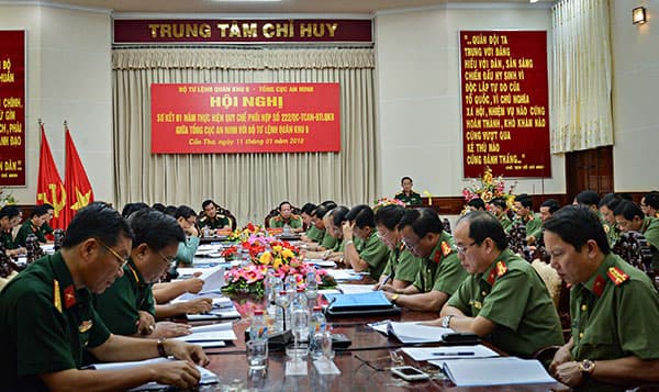 Quân khu 9 và Tổng cục An ninh (Bộ Công an) sơ kết 1 năm thực hiện quy chế phối hợp