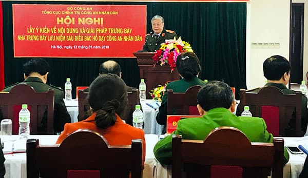 Sớm hoàn thành nhà lưu niệm 6 điều Bác Hồ dạy Công an nhân dân
